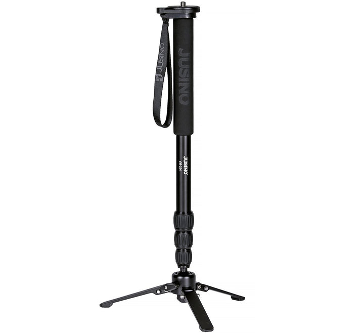 Jusino Aluminium-Monopod mit abnehmbarem Fuss/Tischstativ (6kg Belastbarkeit, Schnelldrehverschlüsse