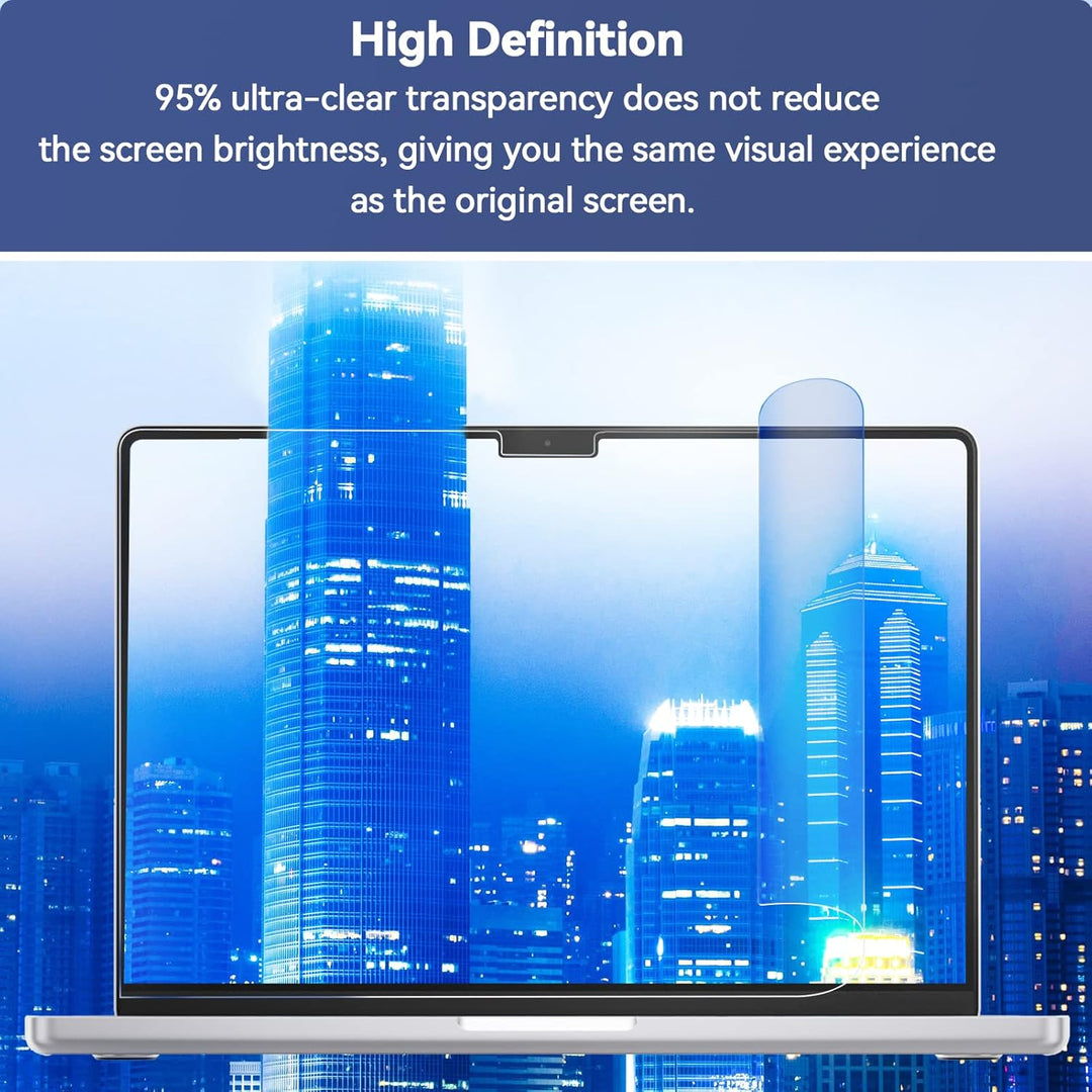 2 Stück Displayschutzfolie für MacBook Pro 14 Zoll (2021 – 2024, M1, M2, M3, M4), Blaulichtfilter, B