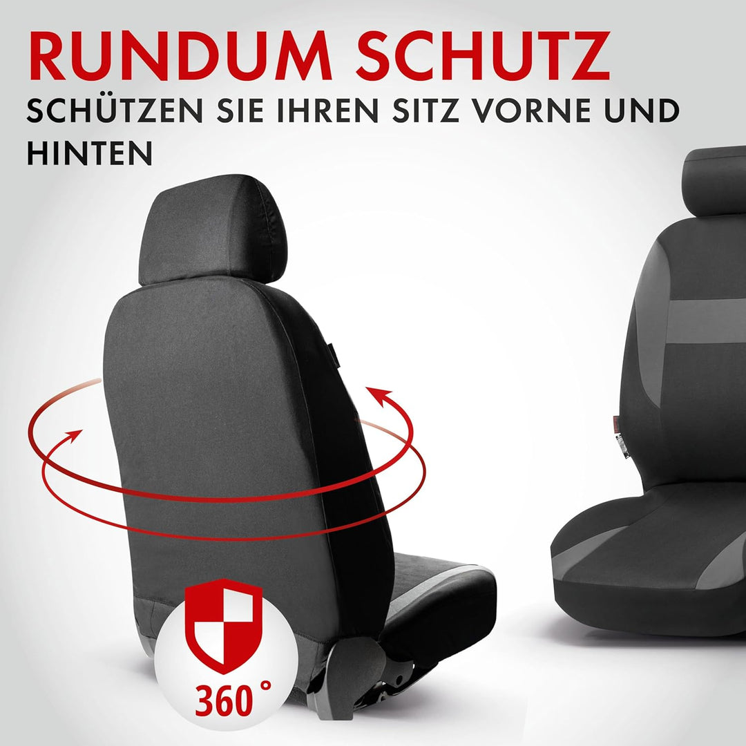 Walser Auto-Sitzbezug Nampa, Universal-Sitzbezug Komplett-Set, PKW-Sitzbezüge, 2 Vordersitzbezüge, 1