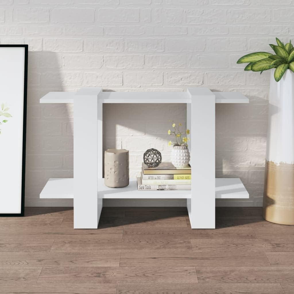 homiuse BüCherregal Weiss Raumteiler Regal 80x30x51 cm Raumteiler Regal Holzregal Wohnzimmer MöBel R