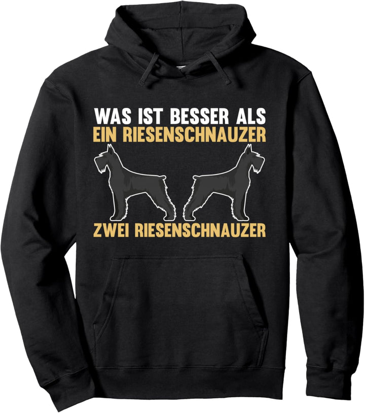 Zwei riesige Schnauzer Hund Riesenschnauzer Pullover Hoodie