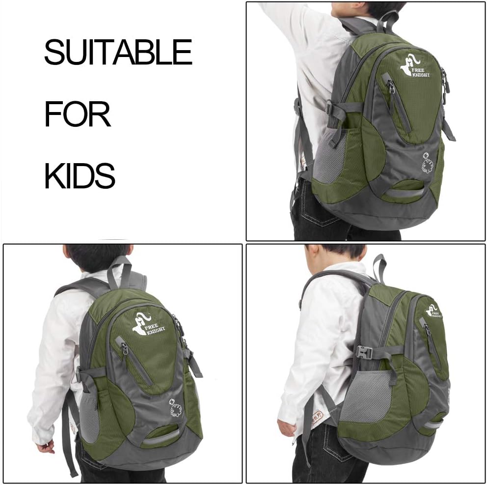 Kleiner Tagesrucksack 20L Radfahren Wanderrucksack Wasserdichter Reiserucksack Leichtgewicht (Armee