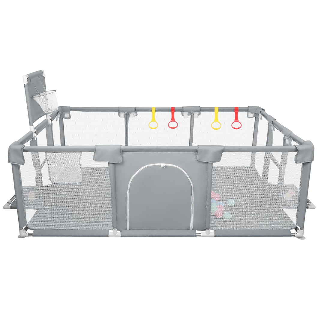 Laufstall Baby,Laufstall baby faltbar für Babys mit weichem,Baby Laufstalls mit Reissverschlusstür,K
