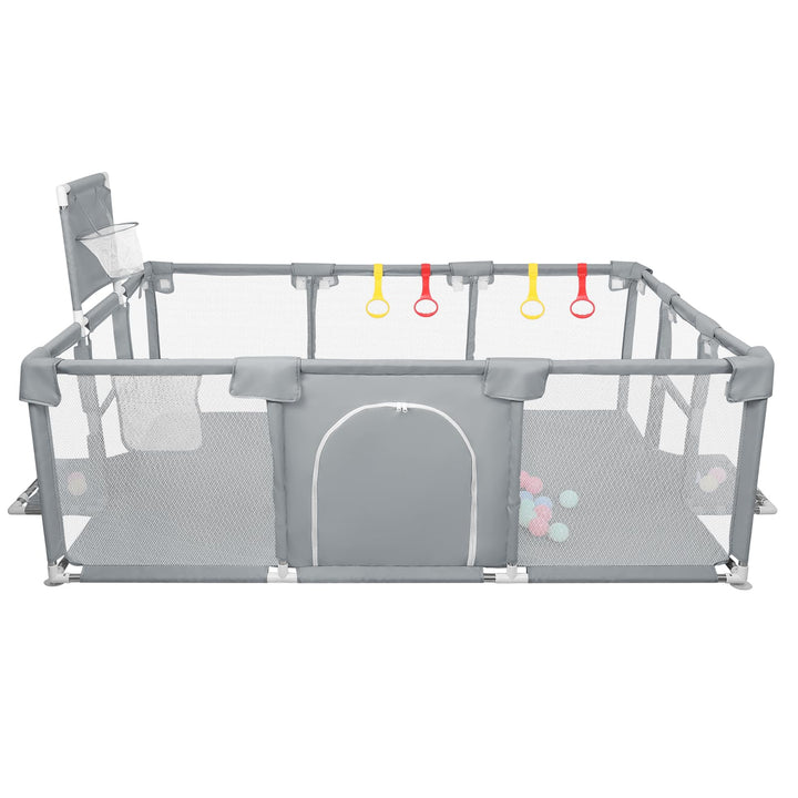 Laufstall Baby,Laufstall baby faltbar für Babys mit weichem,Baby Laufstalls mit Reissverschlusstür,K