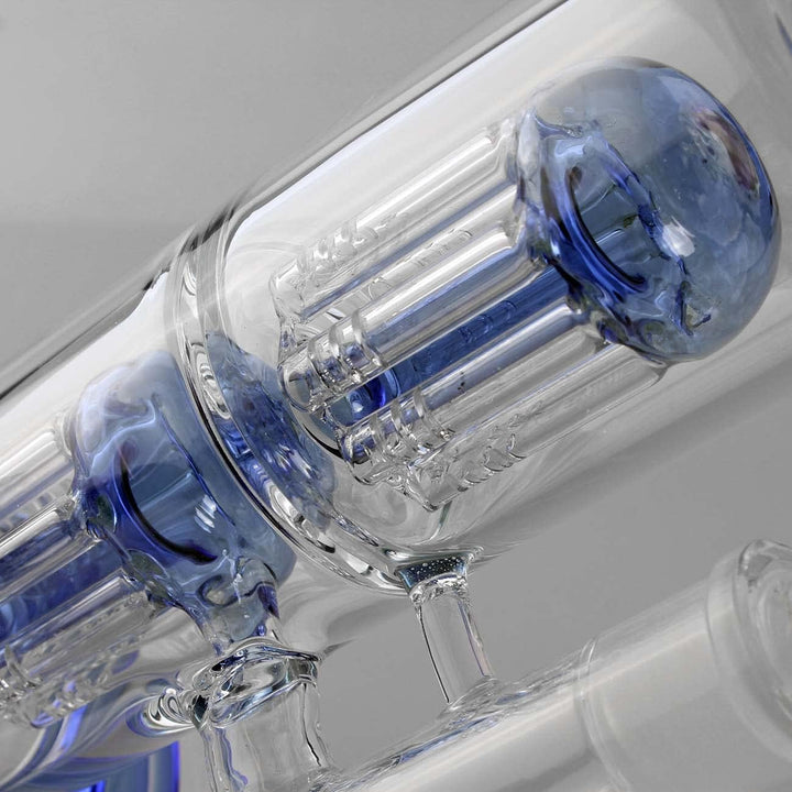 Black Leaf | Icebong 2x 8-Arm Baumperkolator blau| aus Borosilikatglas | H: 355mm | ø 60/39mm| Bong