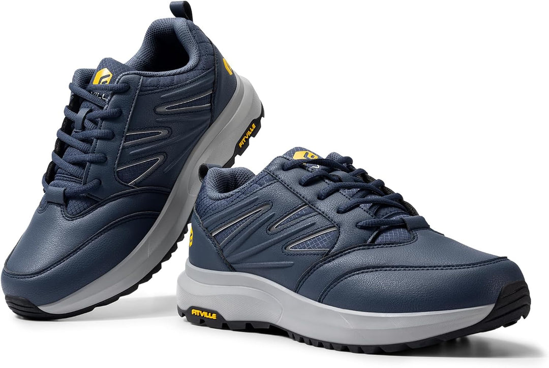 FitVille Extra Weit Wanderschuhe Herren Wasserdicht Wanderhalbschuhe rutschfest Trekkingschuhe für A