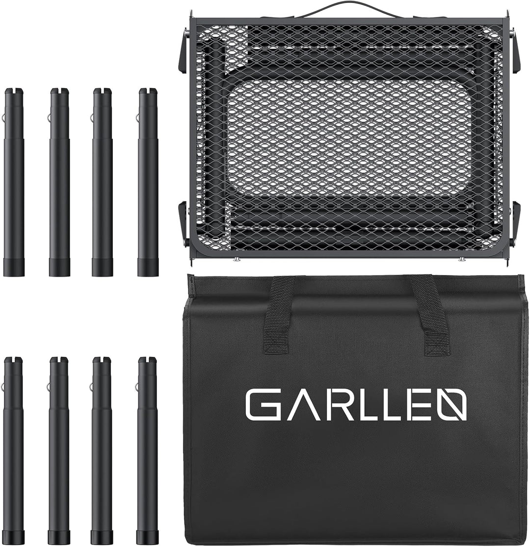 GARLLEN Grilltisch klappbar, 87x40cm & 3 Höhenverstellbar(26/48/70cm), Leicht und Tragbar, Klapptisc