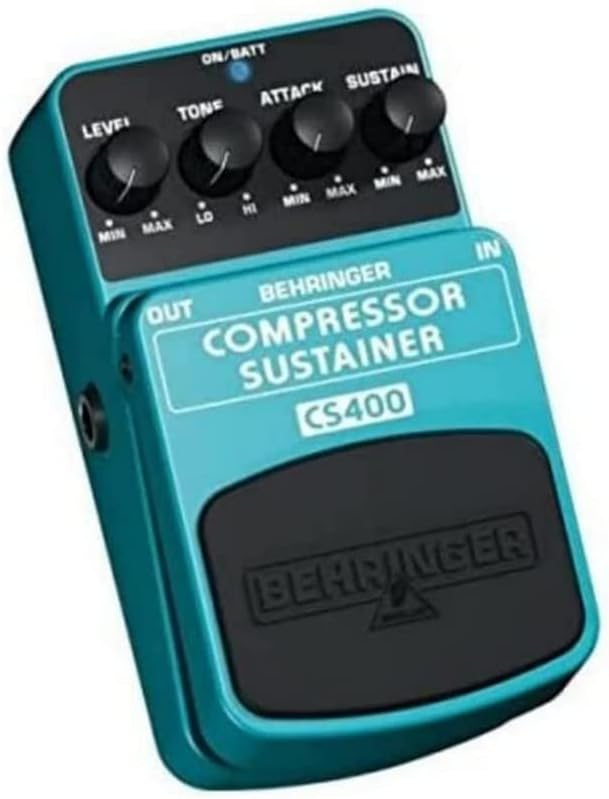 Behringer Digital Reverb DR600 Reverb Effektpedal & Compressor/Sustainer CS400 Ultimatives Dynamik-E