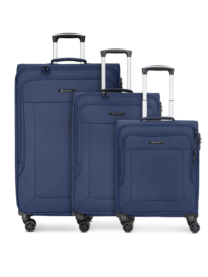 Franky Melbourne 3.0 Koffer Set 3-Teilig | Weichschalen Trolleyset mit 4 Rollen, arretierbarer Griff