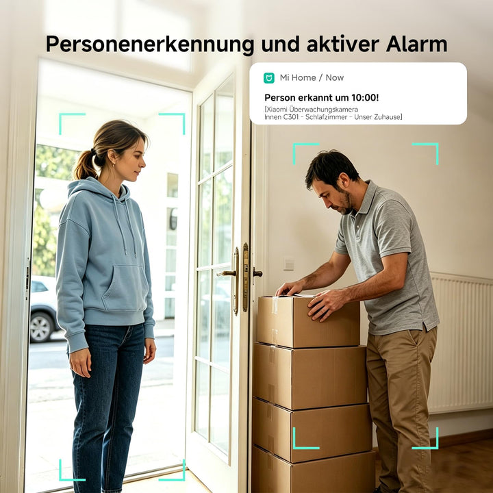 XIAOMI C301 Überwachungskamera Innen WLAN 360°, 2K-Auflösung, Schutz der Privatsphäre, Farb-Nachtsic