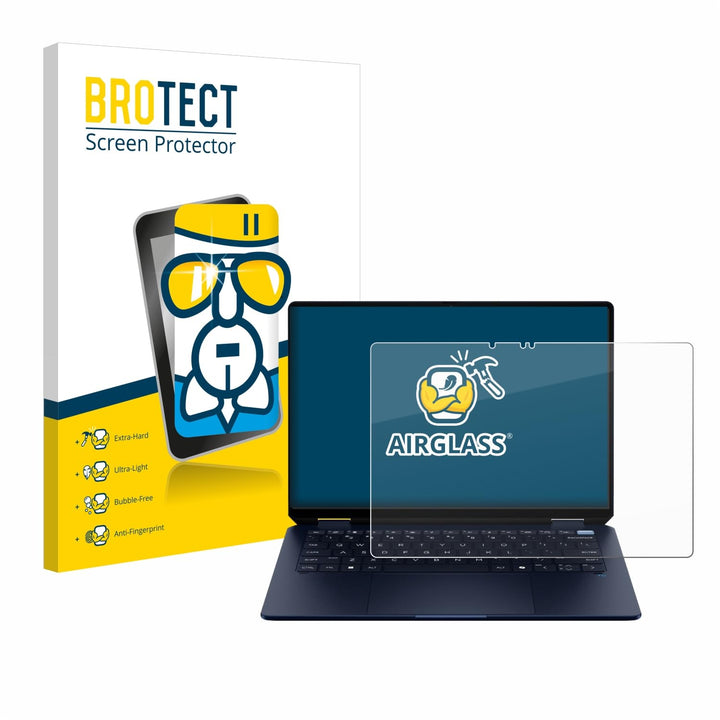 BROTECT Schutzglas für HP OmniBook Ultra Flip 14-fh Schutzfolie Panzer Folie Glas[Extrem Kratzfest 9