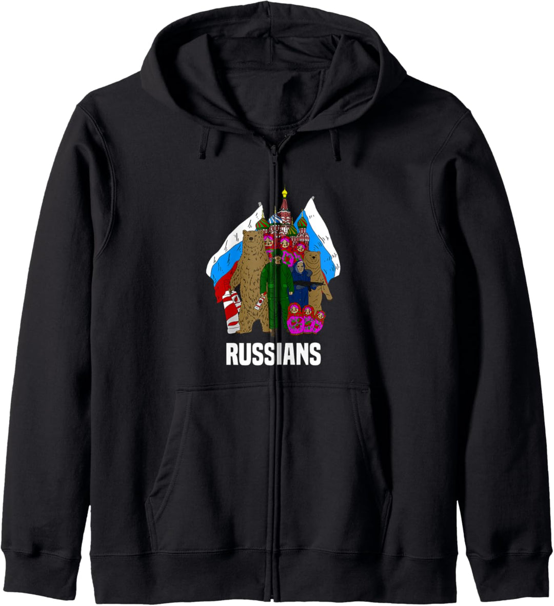 Kathedrale Bär Matrjoschka Babushka Wodka Russisch Russland Kapuzenjacke