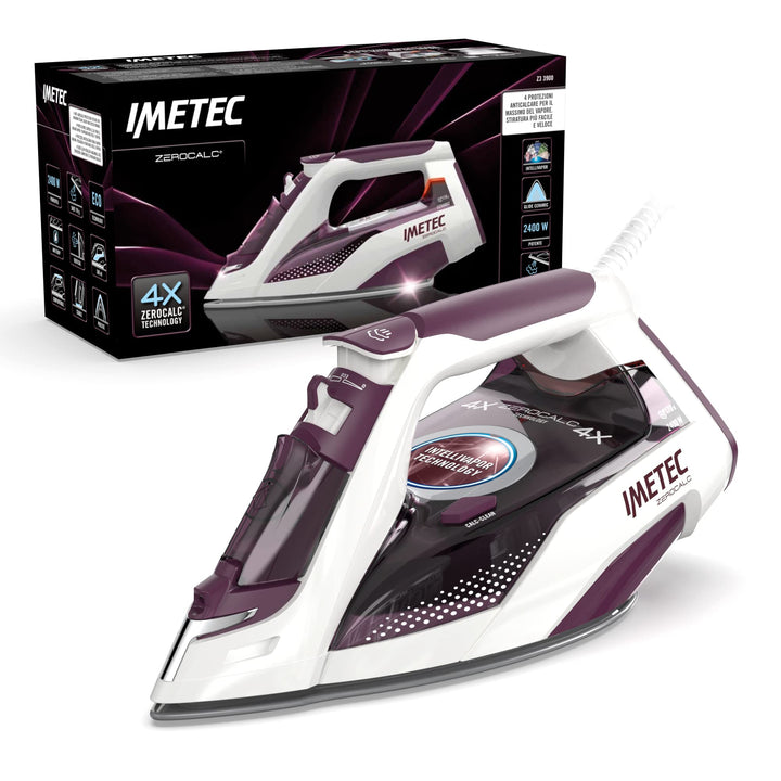 Imetec ZeroCalc Z3 3900 Dampfbügeleisen, Anticalcare-Technologie, Intellivapor-Technologie, 2400 W,