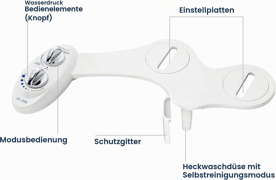 LUXE Bidet Neo 120 white BidetNeo120sww Bidet, Weiss, 17 x 10 x 3 inches, Weiss