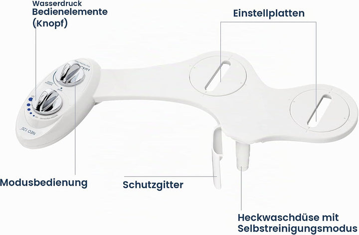 LUXE Bidet Neo 120 white BidetNeo120sww Bidet, Weiss, 17 x 10 x 3 inches, Weiss