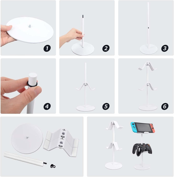 Universal Game Controller Halter, Controller Headset Kopfhörer Halterung Ständer Zubehör Tisch für X