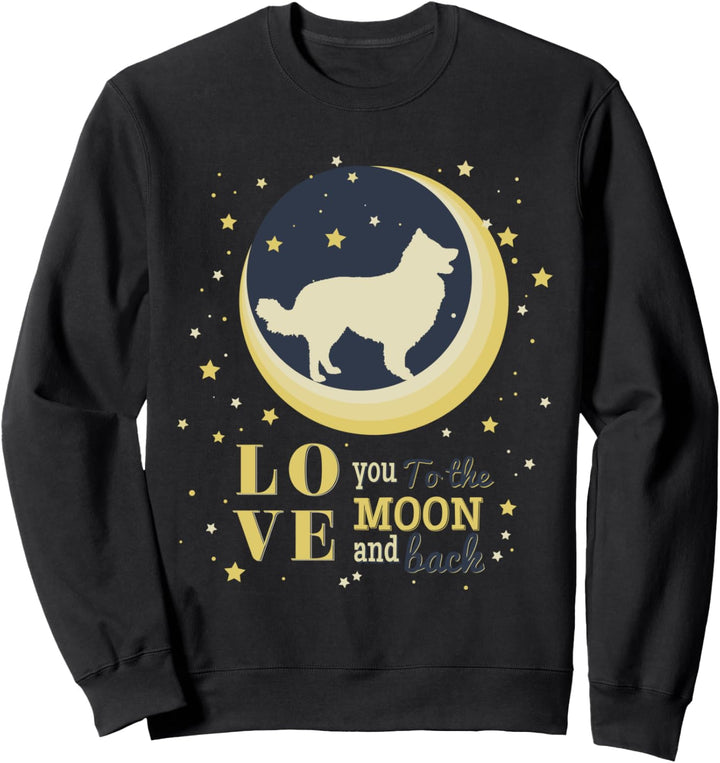 Love Border Collie To The Moon Sweatshirt