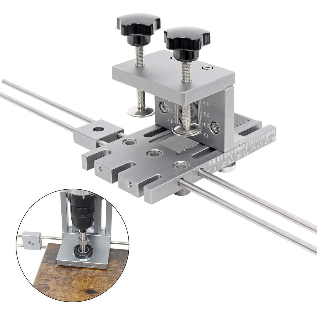 Wisamic Bohrschablone Jig Dübelvorrichtung 6/8/10/15mm Auf Holz zentriert Dübelhilfe Schnelldübler (