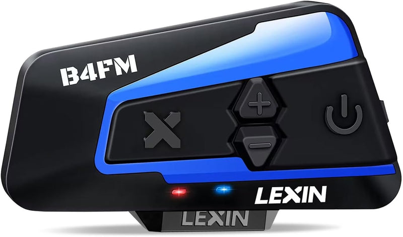 LEXIN B4FM Motorrad Intercom, Helm Headset für bis zu 10 Motorräder mit Reichweite von 2000m, DSP un