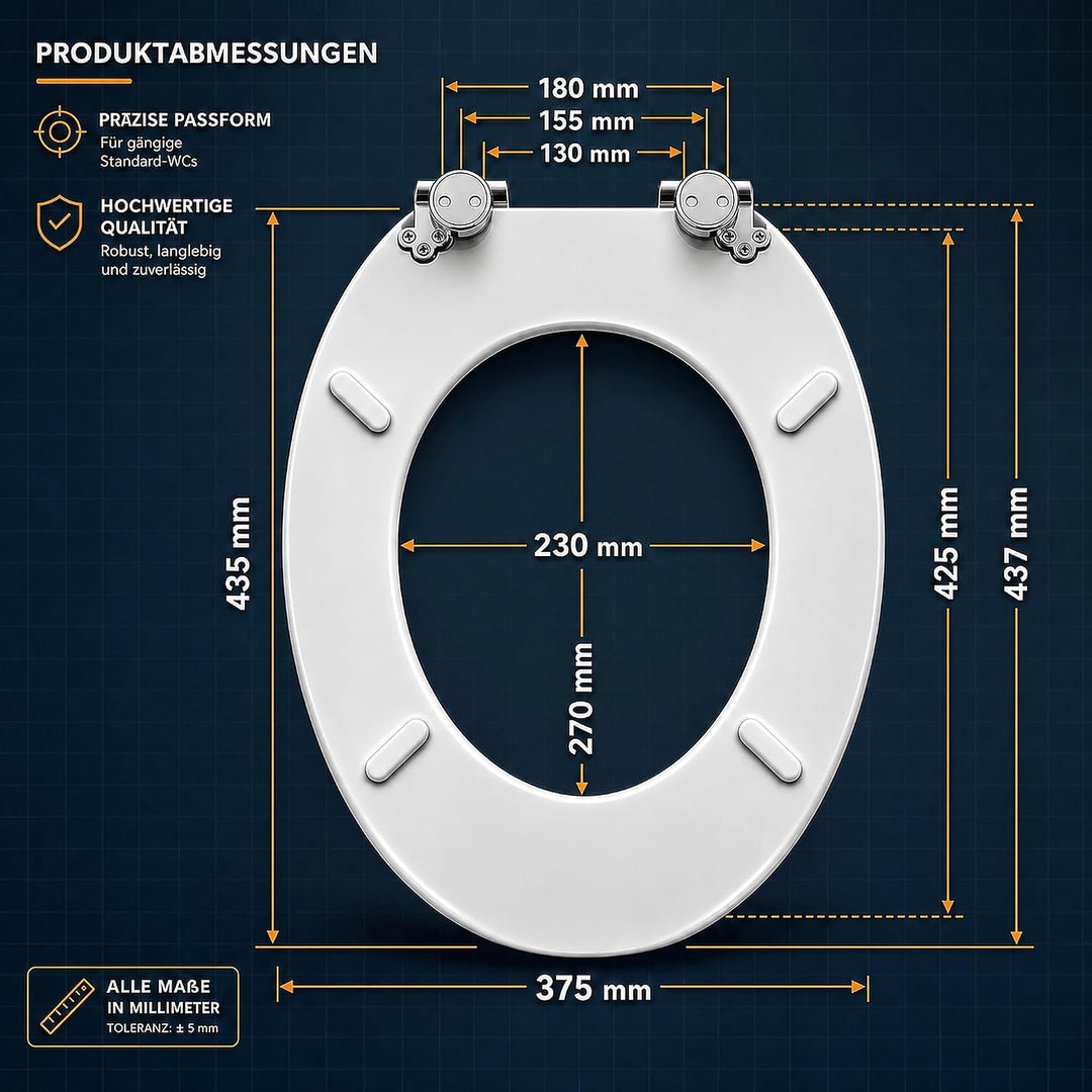 SINOBATH Premium WC Sitz mit Absenkautomatik – hochwertige Toilettendeckel aus Holz, viele bunte Mot