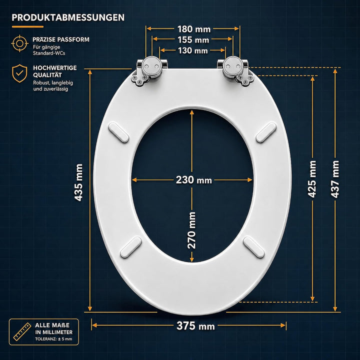 SINOBATH Premium WC Sitz mit Absenkautomatik – hochwertige Toilettendeckel aus Holz, viele bunte Mot