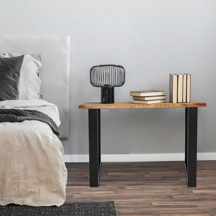CLP 2er Set Tischbeine Velden Für Couchtisch Oder Beistelltisch I Höhe 43 cm, Farbe:schwarz, Grösse: