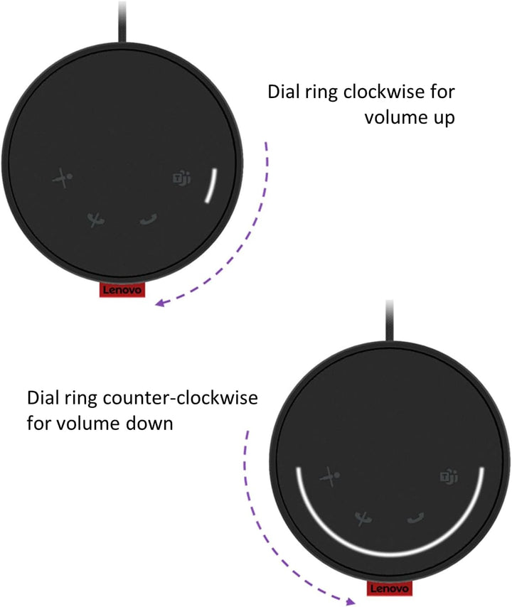 Lenovo Go Wired Speakerphone, Schwarz
