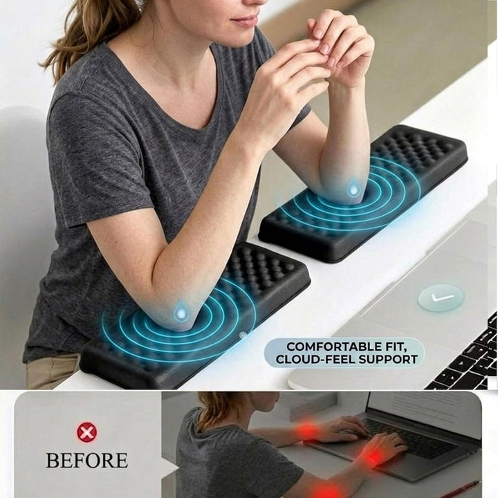 Armauflage Schreibtisch L-Form Memory-Schaum Handgelenkauflage, Tastatur Armauflage – ergonomisch, a