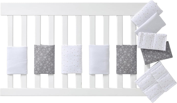 Vertbaudet Polster für Babybett-Gitterstäbe weiss Bedruckt ONE Size
