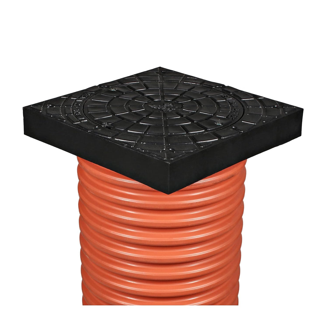 BABYLONPLAST Schachtabdeckung, Telskopabdeckung Rohr DN315 mm Kl.B125 (400x400 mm) Schachtdeckel, Be