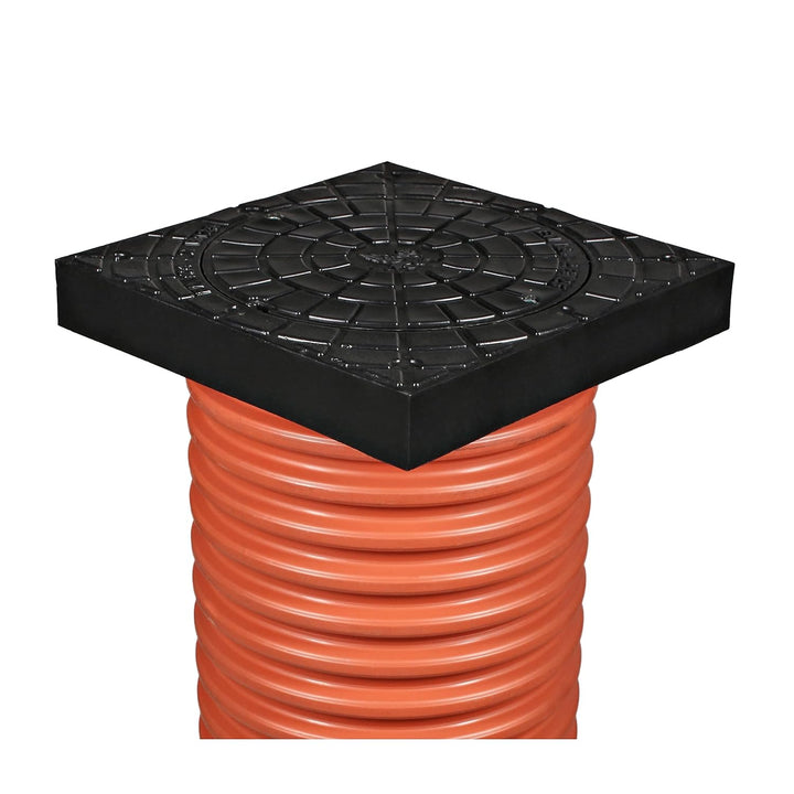 BABYLONPLAST Schachtabdeckung, Telskopabdeckung Rohr DN315 mm Kl.B125 (400x400 mm) Schachtdeckel, Be