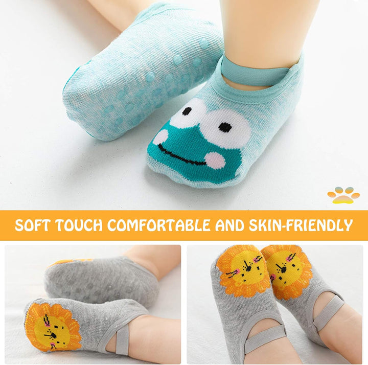 Balakaka Baby Socken, 6 Paar Niedliche Antirutsch Kindersocken Knöchelsocken Baumwollsocken, Cartoon