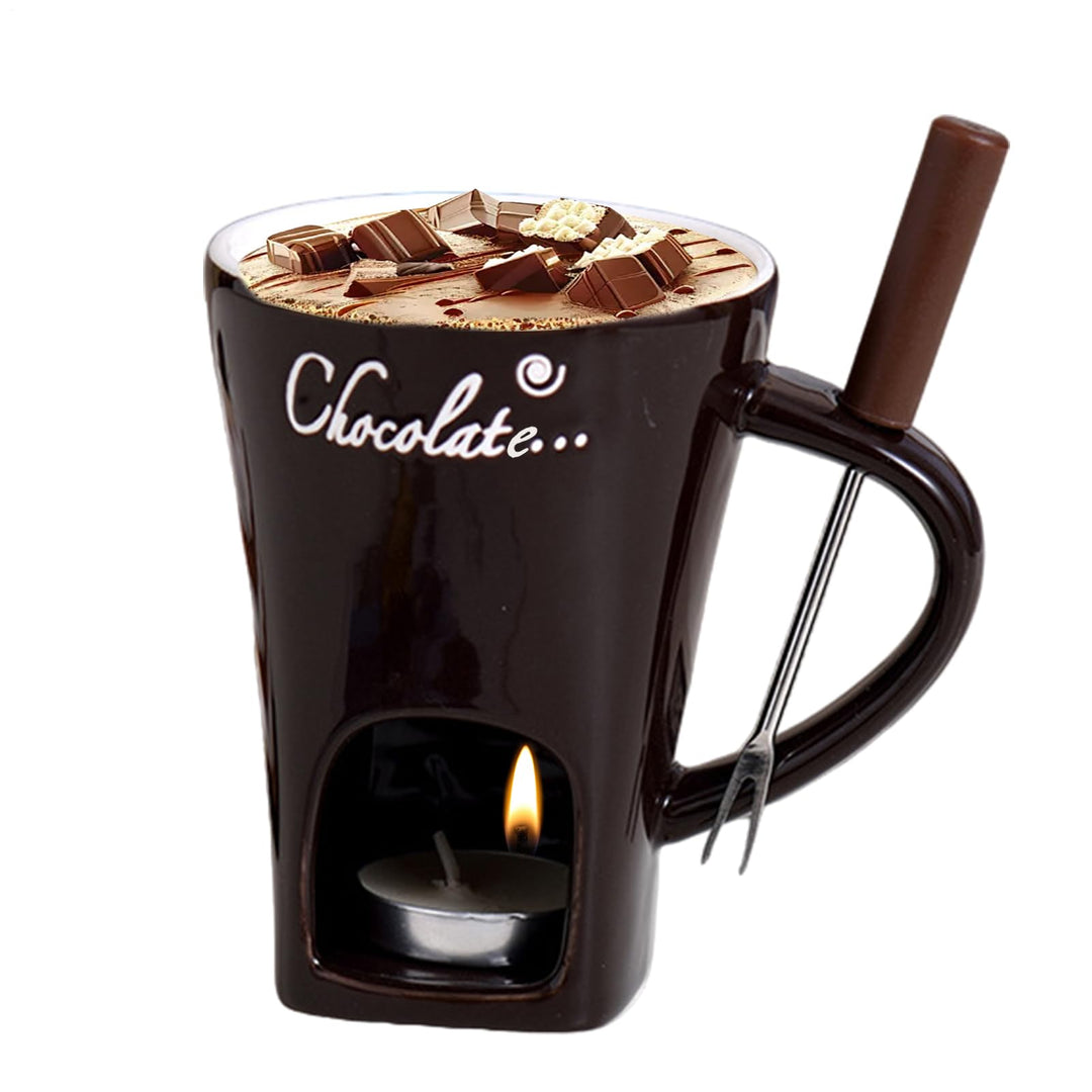 Generisch Schokoladenfondue Tasse | Schokoladenschmelzbecher | Hochwertige Pralinen schmelzende Kera