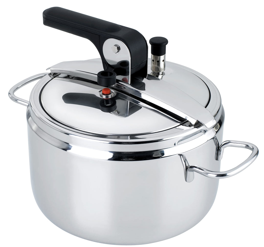 Barazzoni Schnellkochtopf Modell Basic, Durchmesser 22 cm, Fassungsvermögen 7 l, aus Edelstahl, herg
