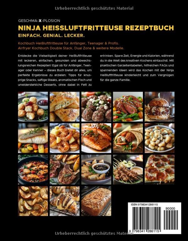 GESCHMA-X-PLOSION Ninja Heissluftfritteuse Rezeptbuch. Einfach. Genial. Lecker: Kochbuch Heissluftfr