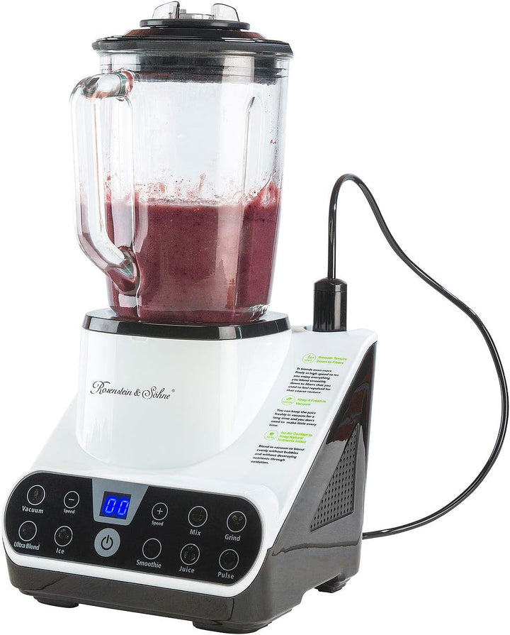 Rosenstein & Söhne Vakuum Mixer: Standmixer mit Vakuumier-Funktion & LED-Touch-Display, 1,5 l, 1.300
