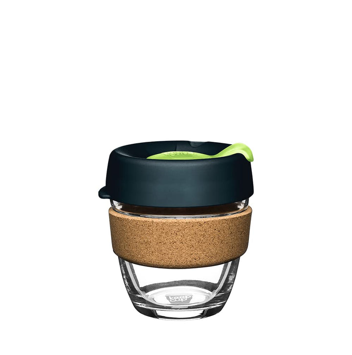 KeepCup Wiederverwendbare Kaffeetasse, gehärtetes Glas und Naturkork, S, 227 ml, tief