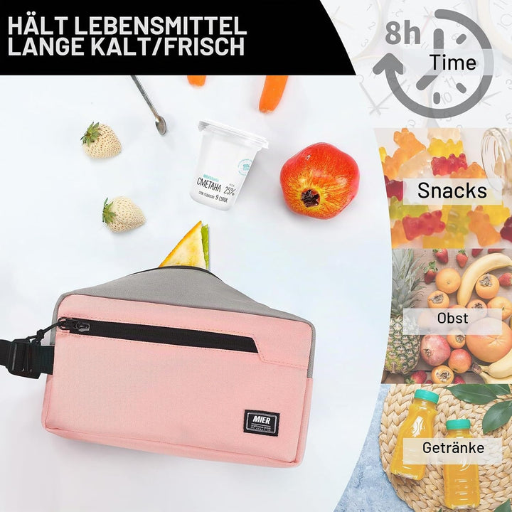 MIER Lunch Tasche Gefrierbare Kühltasche SnackboxKleine gefrierfähige Mini-Kühltasche mit Isolierung