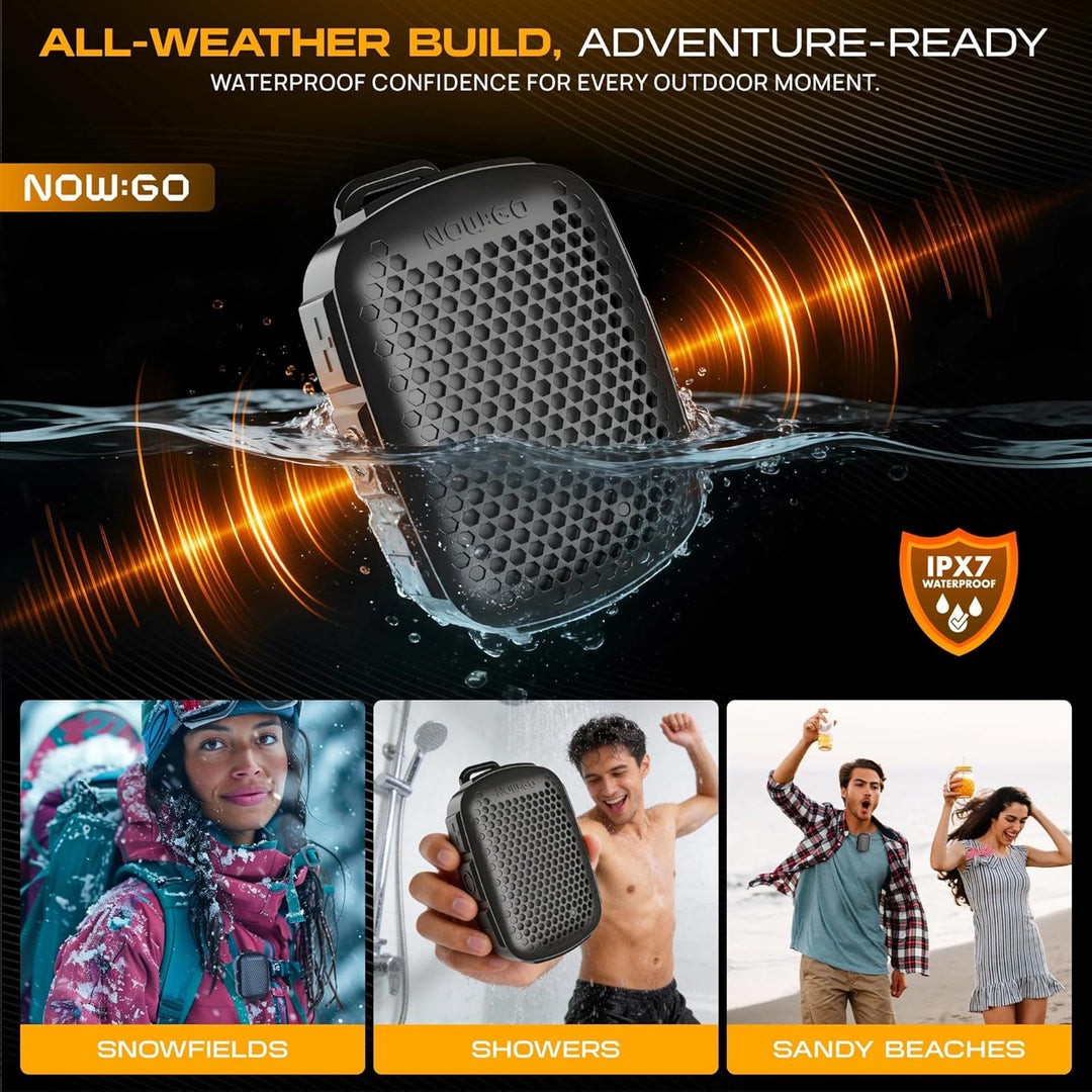 Lava Clip Tragbarer Bluetooth Lautsprecher Klein – 12 Std. Wiedergabezeit, Wasserdicht, 5W Starker S