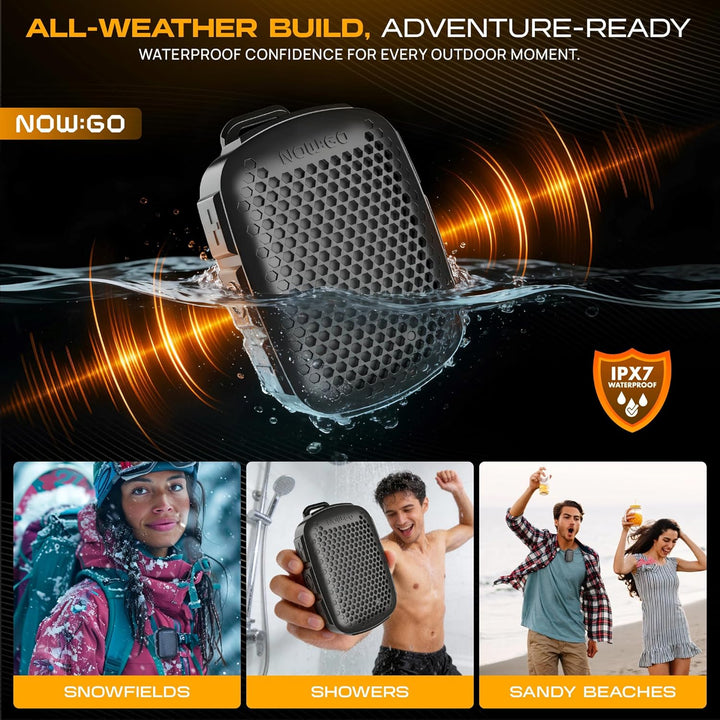 Lava Clip Tragbarer Bluetooth Lautsprecher Klein – 12 Std. Wiedergabezeit, Wasserdicht, 5W Starker S