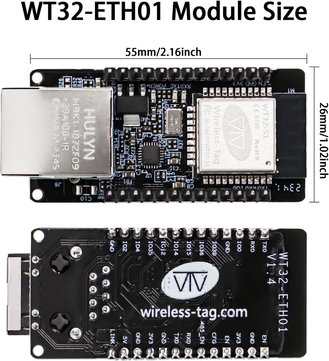 RUIZHI WT32-ETH01 Embedded Serial Port Networking mit ESP-32, MCU Modul ESP Drahtlos Modul mit WiFi