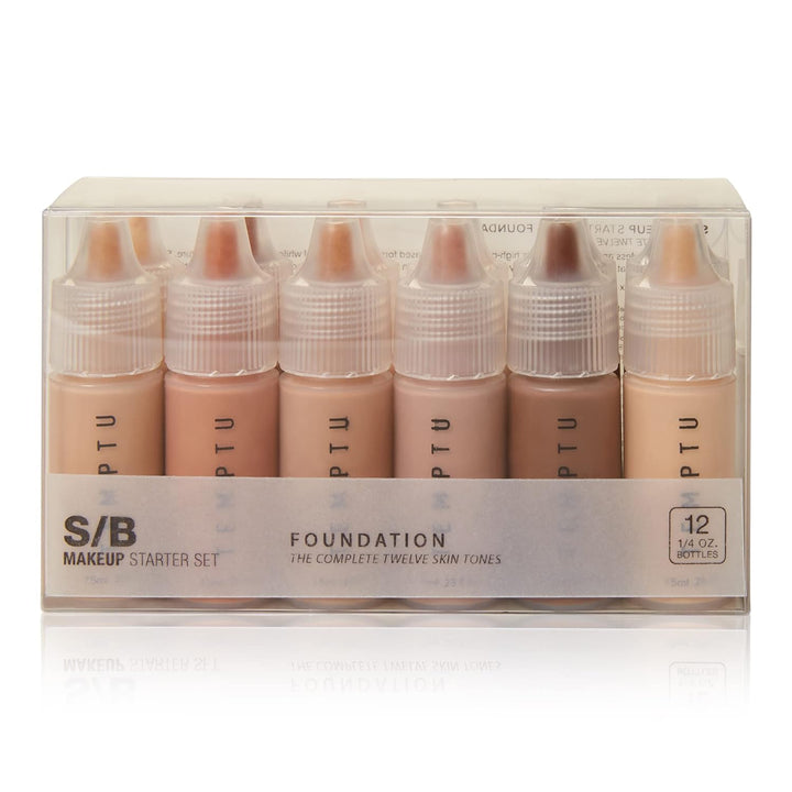 Temptu S/B Startet Set - 12 teilig; 12 x 7 ml Fläschchen mit allen Hauttönen der S/B-Serie (001 - 01