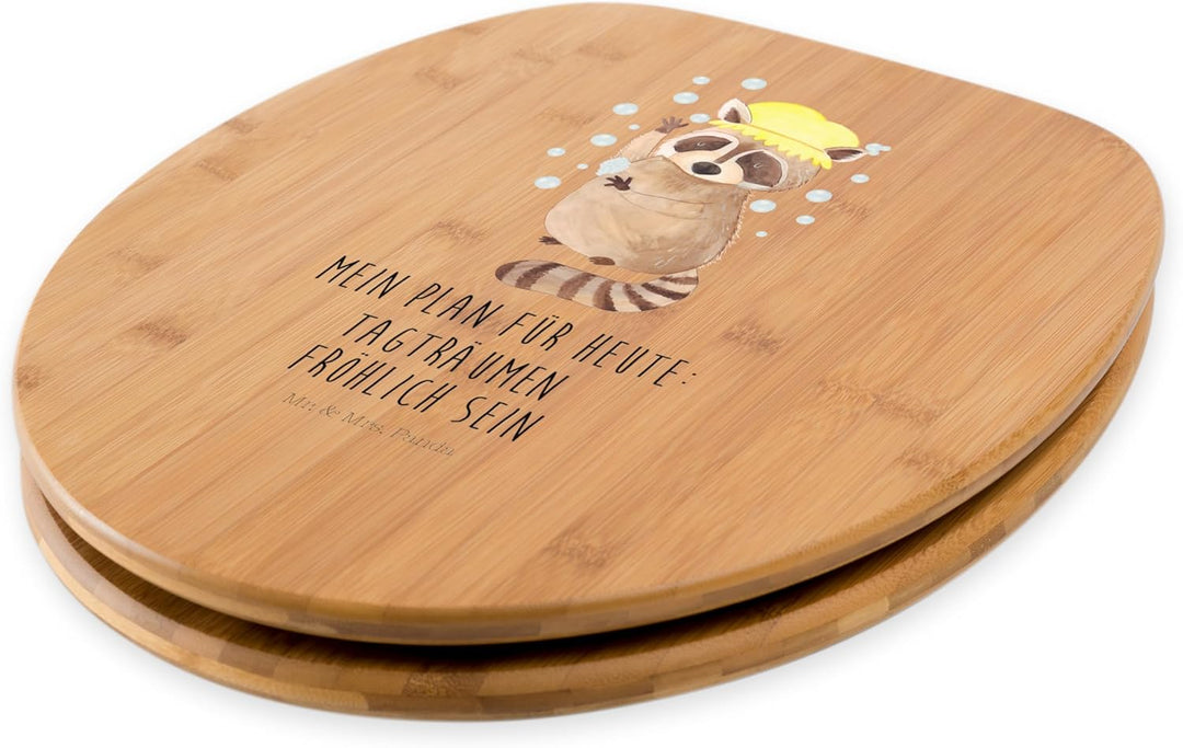Mr. & Mrs. Panda Motiv WC Sitz Waschbär - Geschenk, WC-Sitz, lustige Sprüche, Tiere, Gute Laune, Tie