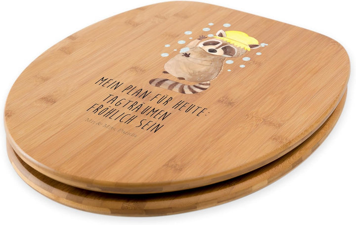 Mr. & Mrs. Panda Motiv WC Sitz Waschbär - Geschenk, WC-Sitz, lustige Sprüche, Tiere, Gute Laune, Tie
