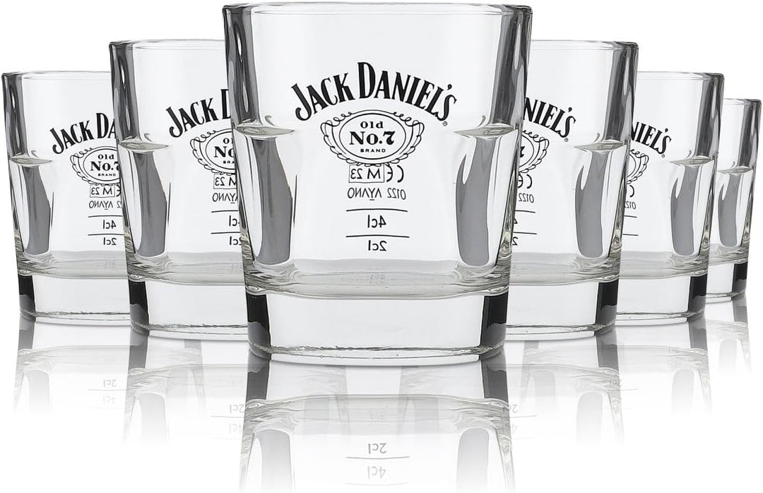 6 Jack Daniels Whisky Tumbler No 7 Bar Gläser Glas 2 cl 4 cl