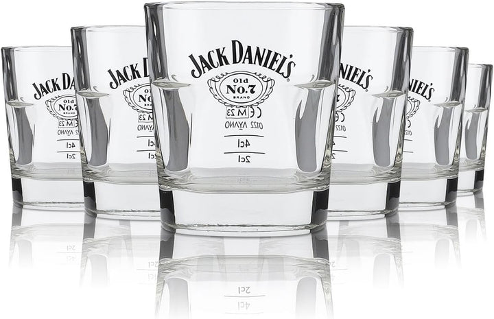 6 Jack Daniels Whisky Tumbler No 7 Bar Gläser Glas 2 cl 4 cl