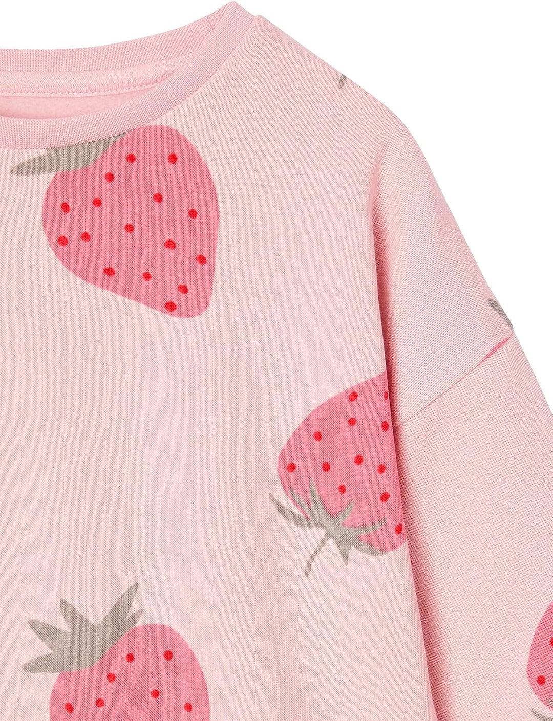 Vertbaudet Mädchen Sweatshirt 92-98 Rosa Erdbeeren, 92-98 Rosa Erdbeeren