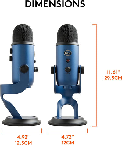 Blue Microphones Yeti Professionelles USB-Mikrofon für Aufnahmen, Streaming, Podcasting, Broadcastin