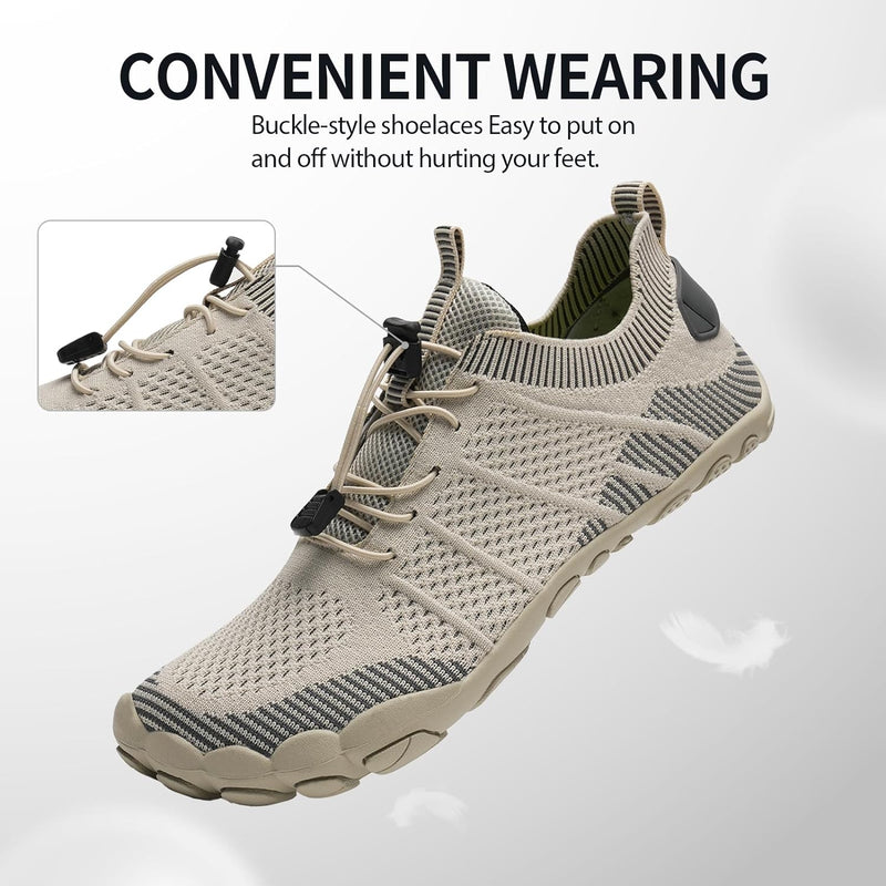 IceUnicorn Barfussschuhe Damen Herren Breite Traillaufschuhe Zehenschuhe Unisex Schwimmschuhe Strand