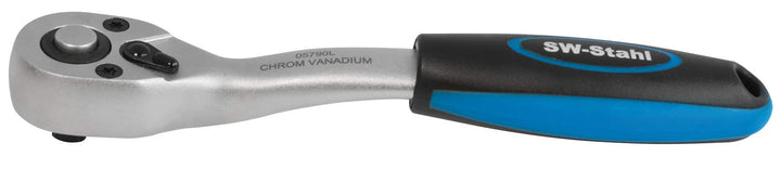 SW-Stahl 05790L Umschaltknarre 1/4 Zoll I feinverzahnt mit 72 Zähnen I Drehgriffantrieb I Chrom-Vana
